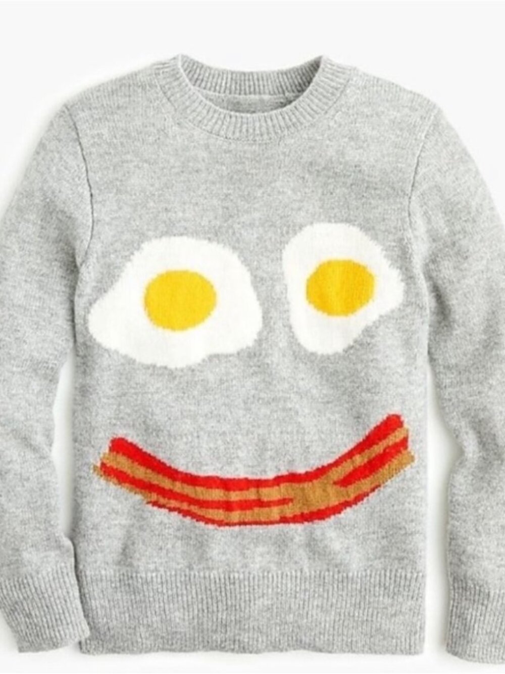 Size 4-5: Crewcuts bacon and eggs sweater size small